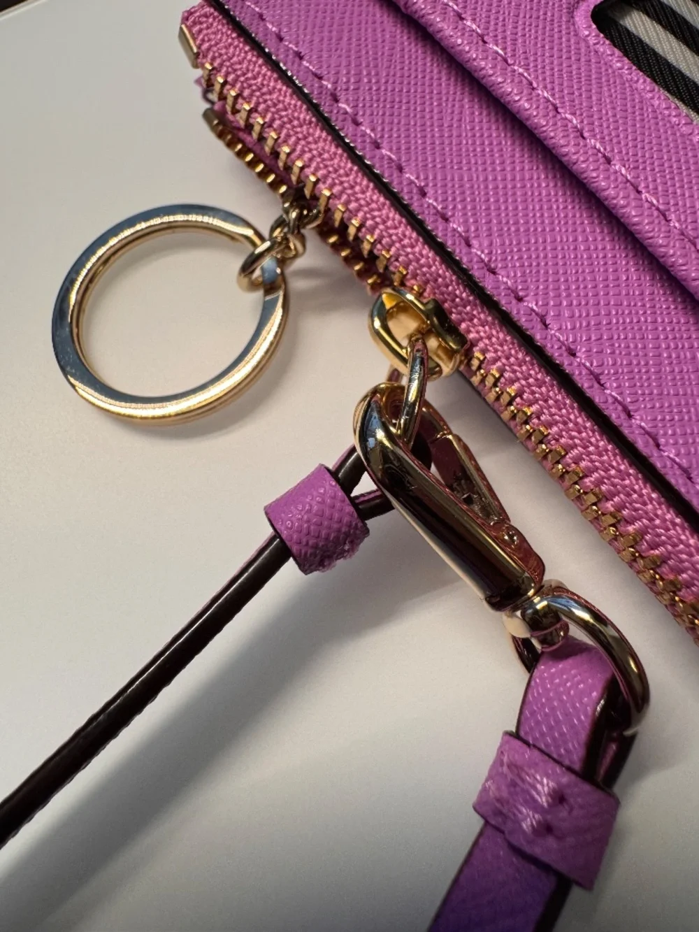 Kate Spade Purple Leather Coin Card Case Wristlet